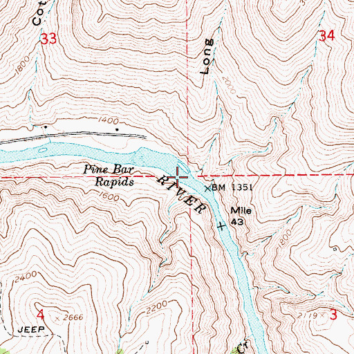 Topographic Map of Long Gulch, ID