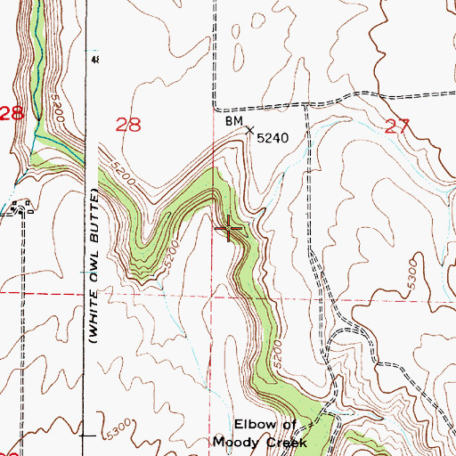 Topographic Map of Long Hollow, ID