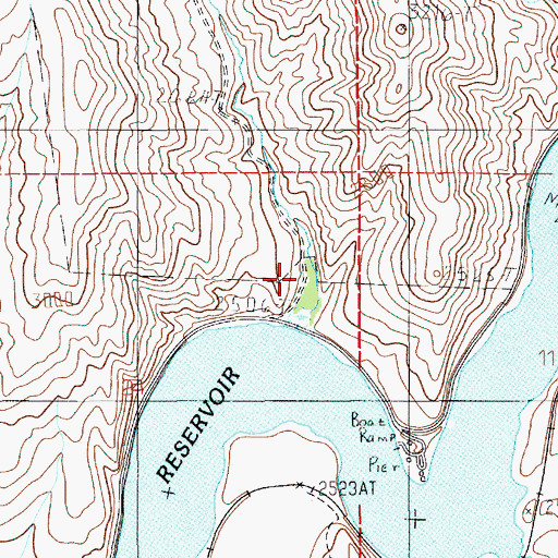 Topographic Map of Long Hollow Creek, ID