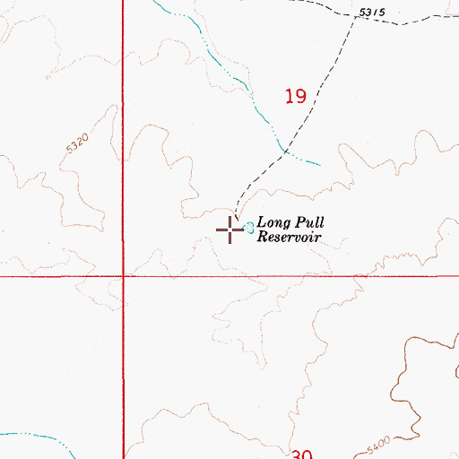 Topographic Map of Long Pull Reservoir, ID