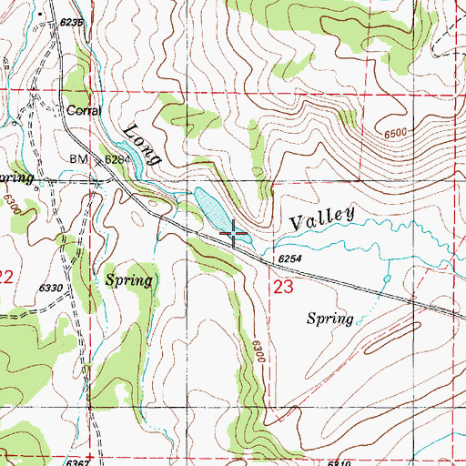 Topographic Map of Long Valley, ID