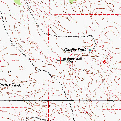 Topographic Map of Lopez Well, AZ