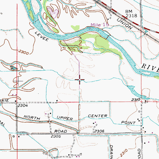 Topographic Map of Lower Center Point Canal, ID