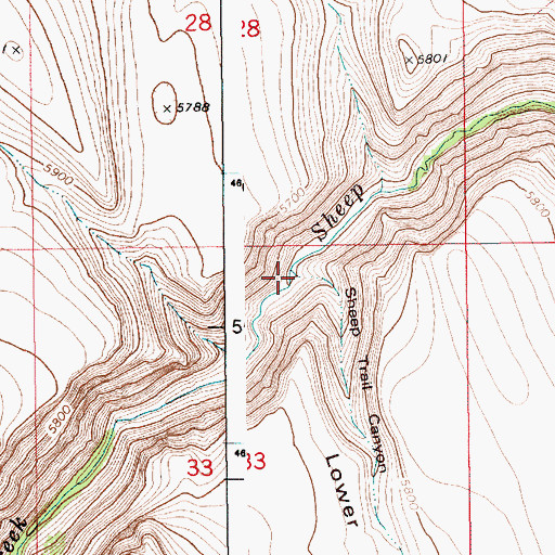 Topographic Map of Lower Swale, ID