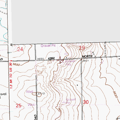 Topographic Map of Lucerne Grange, ID