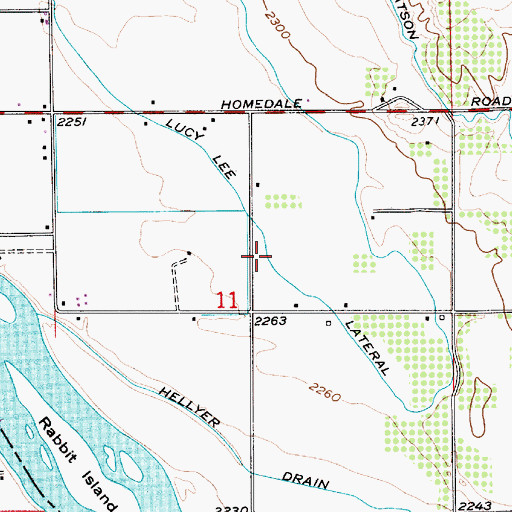 Topographic Map of Lucy Lee Lateral, ID