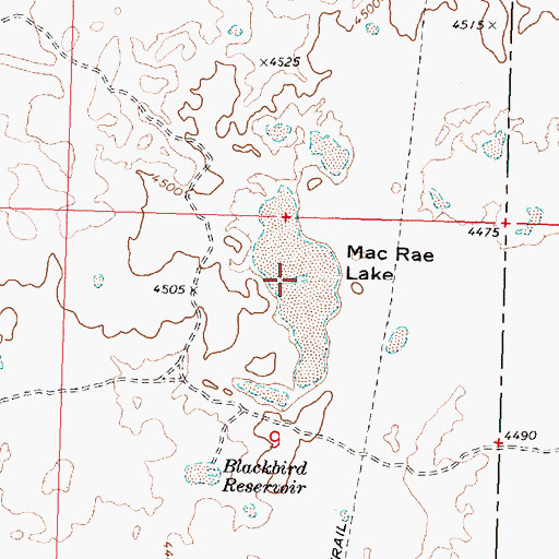 Topographic Map of Mac Rae Lake, ID