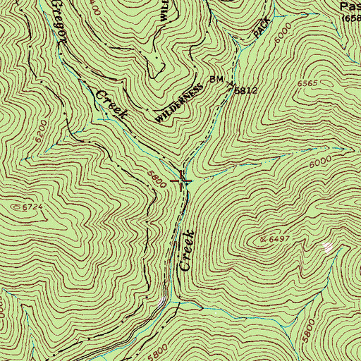 Topographic Map of MacGregor Creek, ID