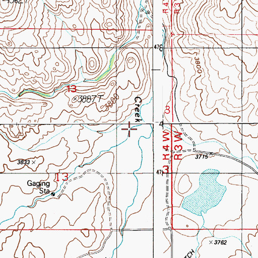 Topographic Map of Macks Creek, ID