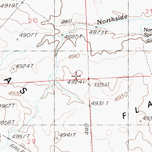 Topographic Map of Macon Flat, ID