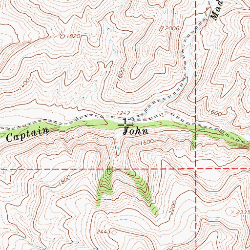 Topographic Map of Madden Creek, ID