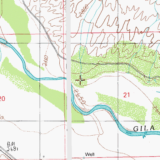 Topographic Map of Day Mine Wash, AZ