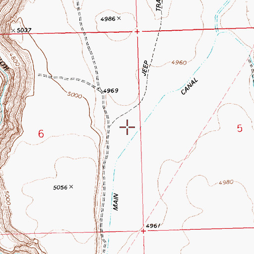 Topographic Map of Main Canal, ID