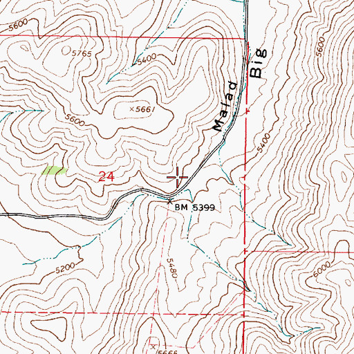 Topographic Map of Malad Pass, ID
