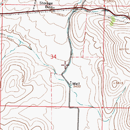 Topographic Map of Mansfield Canyon, ID