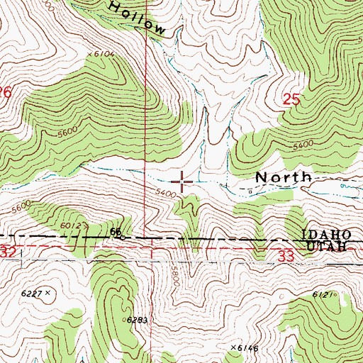 Topographic Map of Maple Hollow, ID