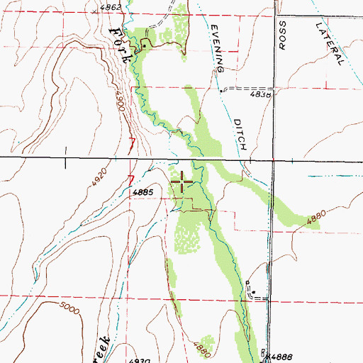 Topographic Map of Mareet Creek, ID