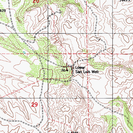 Topographic Map of Lower San Luis Well, AZ