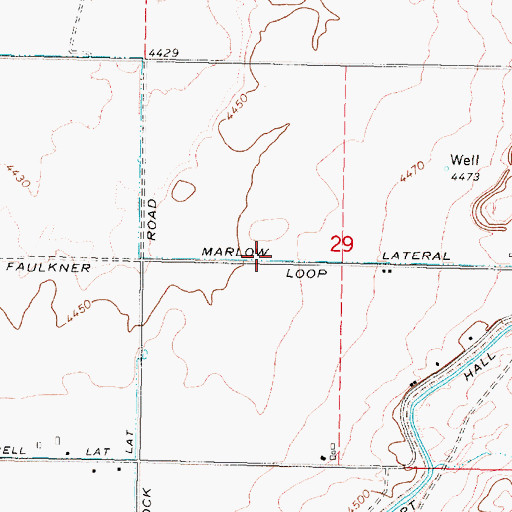 Topographic Map of Marlow Lateral, ID