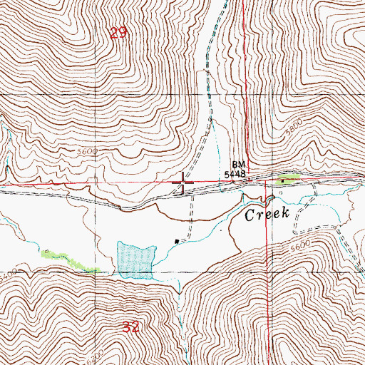 Topographic Map of Martin Canyon, ID