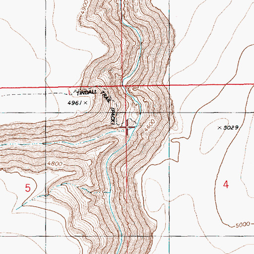 Topographic Map of Marys Creek, ID