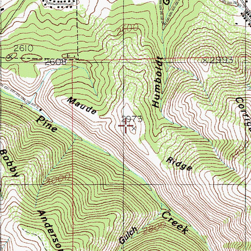 Topographic Map of Maude Ridge, ID