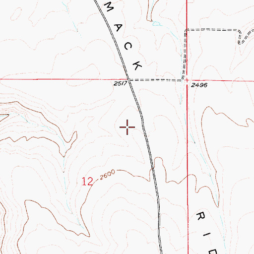 Topographic Map of McCormack Ridge, ID