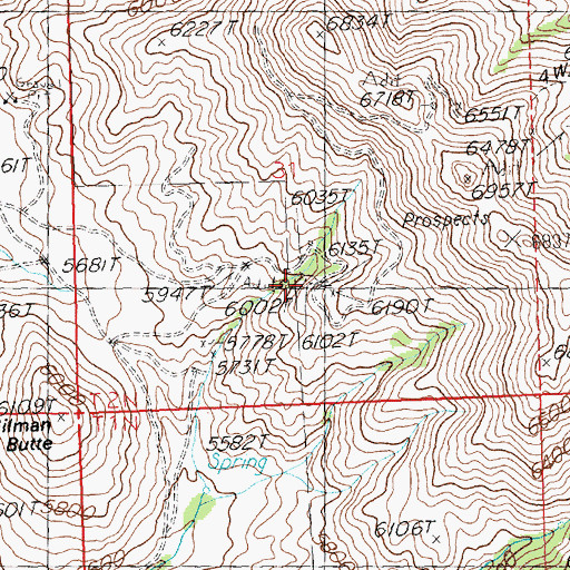 Topographic Map of McCoy Mine, ID