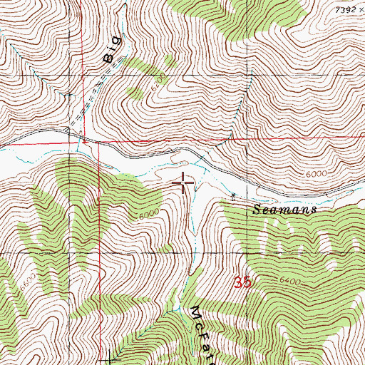 Topographic Map of McFates Canyon, ID