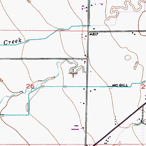 Topographic Map of McGill Ditch, ID