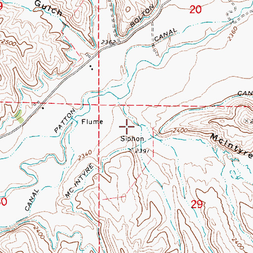 Topographic Map of McIntyre Gulch, ID