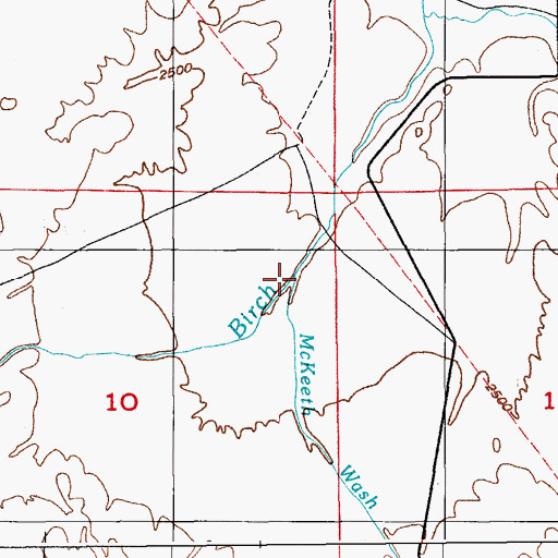 Topographic Map of McKeeth Wash, ID
