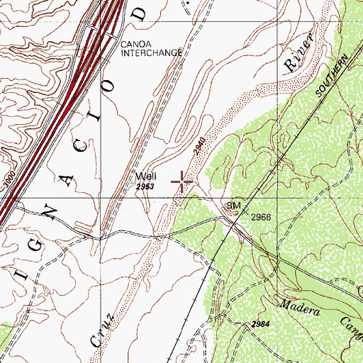 Topographic Map of Madera Canyon Wash, AZ