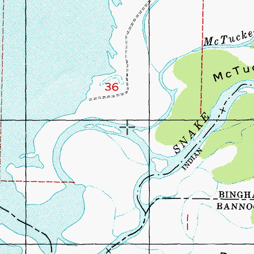 Topographic Map of McTucker Creek, ID