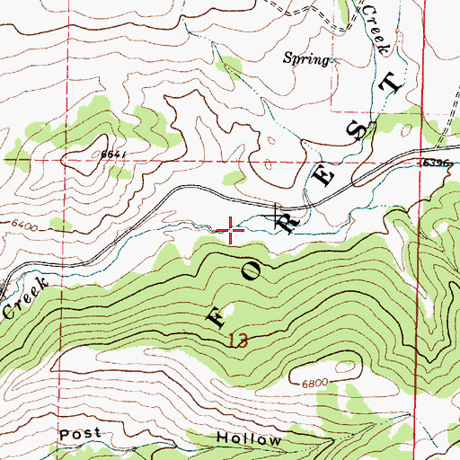 Topographic Map of Meadow Creek, ID