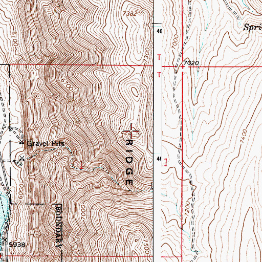 Topographic Map of Merkley Mountain, ID