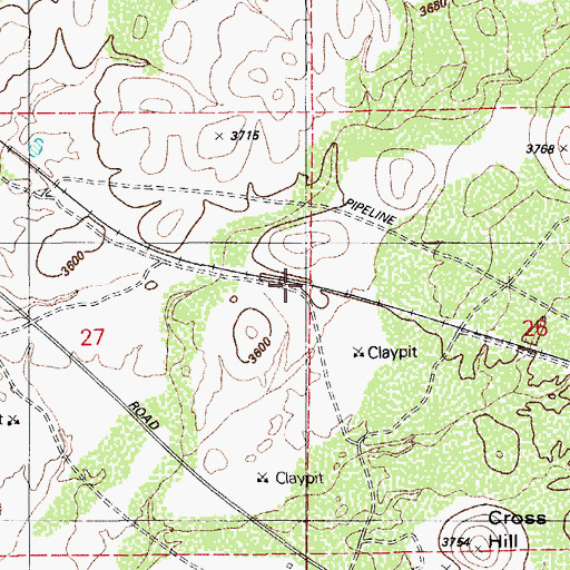 Topographic Map of Marsh Railroad Station, AZ