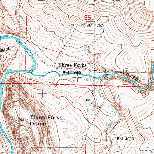 Topographic Map of Middle Fork Owyhee River, OR