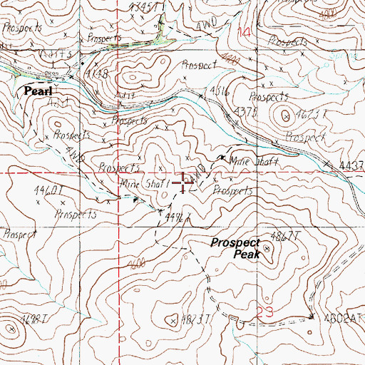Topographic Map of Middleman Mine, ID