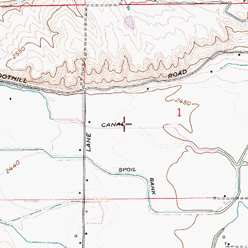 Topographic Map of Middleton Canal, ID