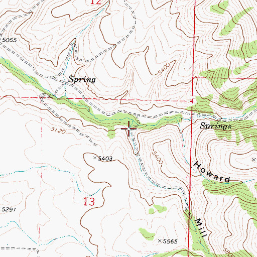 Topographic Map of Mill Canyon, ID