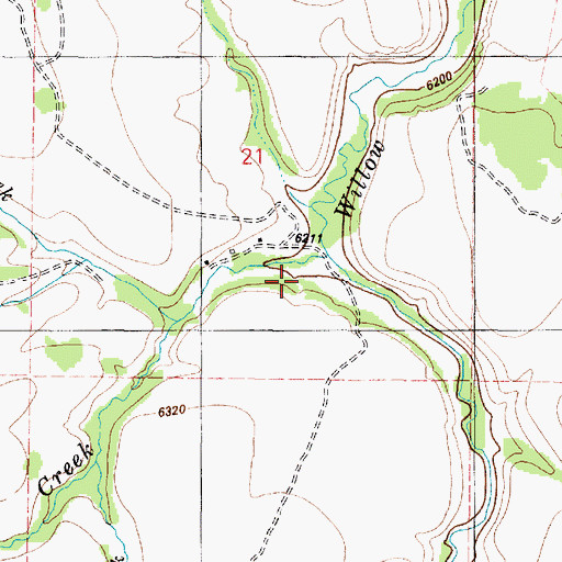 Topographic Map of Mill Creek, ID