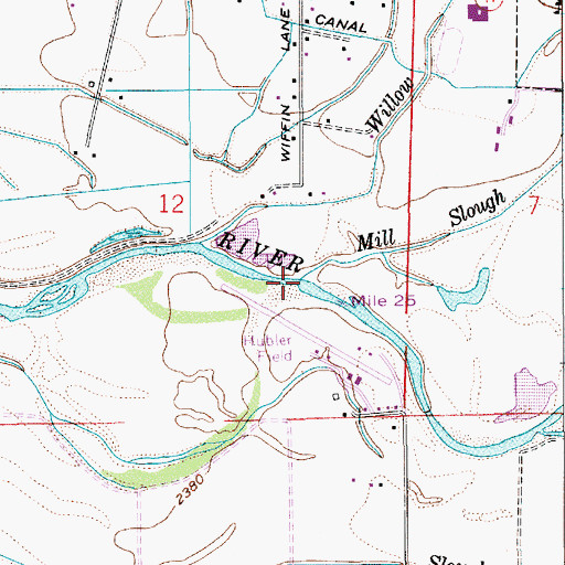 Topographic Map of Mill Slough, ID