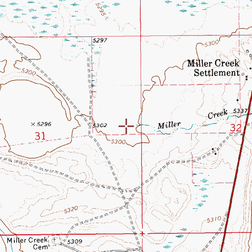 Topographic Map of Miller Creek, ID