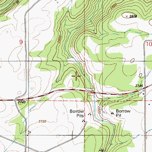 Topographic Map of Minaloosa Valley, ID