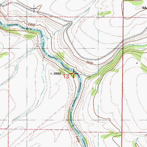Topographic Map of Miner Creek, ID
