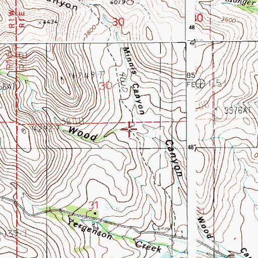 Topographic Map of Minnis Canyon, ID