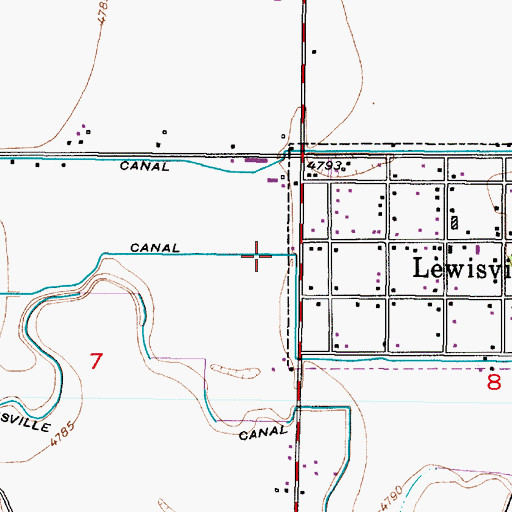 Topographic Map of Missionary Canal, ID