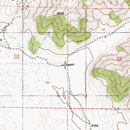 Topographic Map of Monroe Canyon, ID