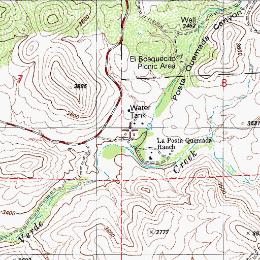 Topographic Map of Day Ranch, AZ